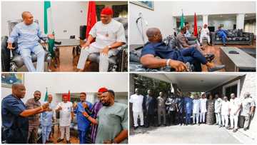BREAKING: Photos emerge as PDP national leaders hold closed-door meeting with Orji Kalu