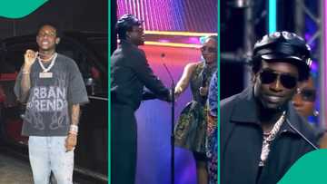 Headies 25: Shallipopi reacts as he receives handshake instead of plaque after winning award