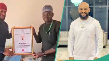 Yul Edochie grins as he bags honourable title from northern youths: "You're competing with May"