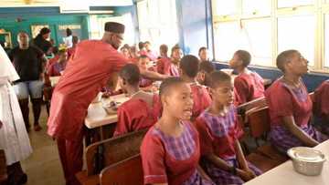 MBS 2022: Nigerian journalist celebrates with blind kids, donates educational materials