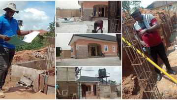 Nigerian man celebrates buying land and building house on it all within 12 months, shares photos, many react
