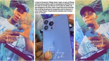 Young Nigerian man shares video as he escapes being sold fake iPhone 13 for N110k at computer village