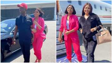 Regina Daniels spotted with hubby Ned Nwoko and mom Rita Daniels in new photos