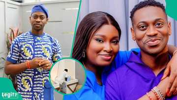Lateef Adedimeji reacts after fan warns him about exposing his newborn triplets to too many visitors