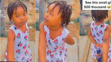 "I go break your phone": Little girl confronts man on the road, says he owes her N500k cash