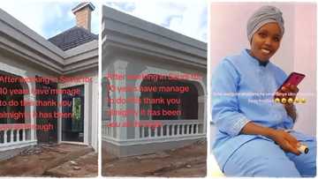 "Hard work pays": After spending 10 years abroad, lady returns and builds big house, video goes viral