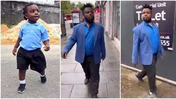 "Get her a small tie": Little girl who walks like Sabinus goes viral, photo of her posture stuns many