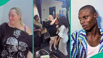 Man shares moment his new oyinbo lover met his first wife and their son for first time, video trends