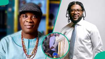KWAM 1's aide KC faces backlash for patting Abu Abel during prostration: "Make K1 caution him"