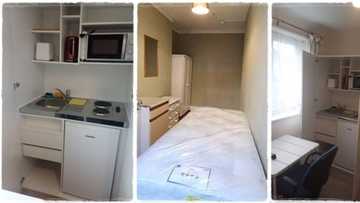 Na London be this? Nigerians react after seeing small one-room apartment that goes for N220k per month