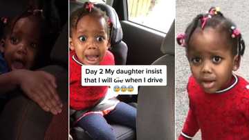"I saw you die in accident": Little girl stops her mother from driving a car, weeps bitterly in video as mum watches