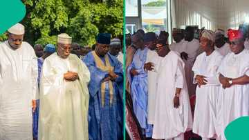 Yadda Tinubu, Atiku, Shettima da Ribadu suka yi sallar idin layya