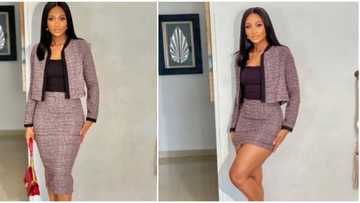 From midi to mini skirt in 5 seconds: Powede Awujo stuns in must-have outfit for working Nigerian women