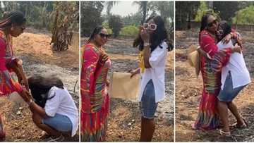 BBNaija's Kaisha excited as she receives land gift from mother in Imo state (video)