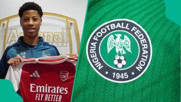 Arsenal star with Nigerian roots bags hat-trick, puts NFF and Super Eagles on notice