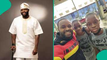 Femi Adebayo ignores niqab drama, celebrates his lookalike twin sons’ birthday: “Adebayo big boys”