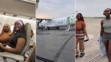 "No need for bus anymore": Lady finds cheap N6,500 interstate flight in Lagos, cruises in video