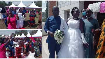 Man marries blind lady he met at friend's event, their wedding photos cause stir