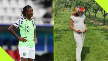 Super Falcons star announces she's expecting first child, shares baby bump photos