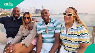 Victor Osimhen and family join billionaire Obi Cubana for luxury boat ride in Dubai, photos