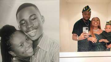 Nigerian doctor stuns social media with adorable "How It started vs how it's going" family pictures