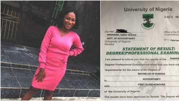 Lady who sent herself to school becomes best graduating student after financial constraints stopped her dad from doing so (photo)