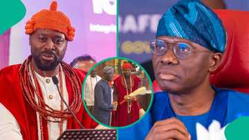 Controversies trail how Olu of Warri greeted Sanwo-Olu after female executive's handshake attempt