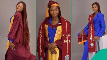 Nigerian lady who graduated first-class with CGPA 4.59 in Economics dedicates it to mother