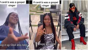 Talent choke: Pretty Nigerian lady with voice like Cardi B recreates & raps gospel version of the singer's WAP