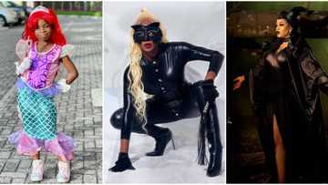 Halloween in Naija: 8 Celebs stun in bizarre, scary-looking outfits, Imade Adeleke dresses as Little Mermaid
