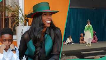 Video of Tiwa Savage's son, Jamil talking about Afrobeat, speaking French fluently impresses many