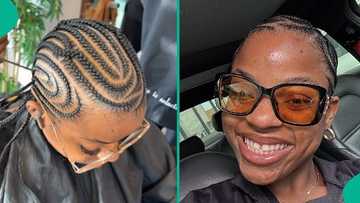 Nigerian lady shares photos of N40k 'all back' hairstyle she made, people criticise her