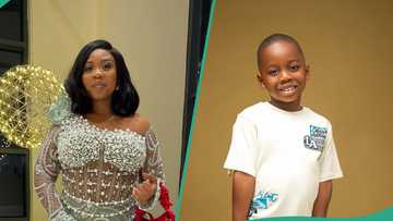 Wumi Toriola warns son's teachers calling him Queen Lateefah's child, shares name he now calls her