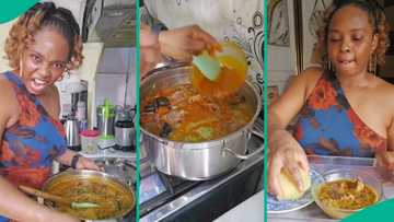 Video of singer Yemi Alade cooking 'angry' ogbono soup trends as she shows her playful side