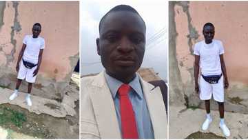 "Camp go tire you": Photos as graduate begins dressing like NYSC member at home, awaits call-up letter