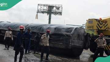 BREAKING: Car plunges into river as multiple crashes occur on Ogun bridge, FRSC gives update