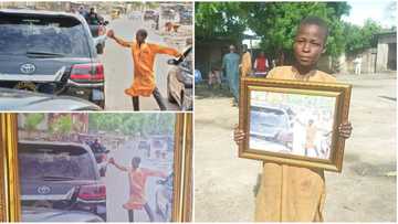 Boy who shook hands with Governor Zulum gets framed photo of the rare moment delivered to him, photos go viral