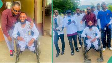 "Disability isn't inability": Physically challenged man melts hearts as he bags statistics degree