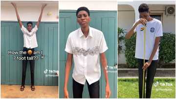 "Play basketball": 7 feet tall man shows off his height, mother is 5 feet 8 inches, people advise him