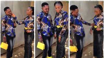 Pepper dem gang: Reactions as couple rock matching yellow & black attire, putting people in valentine spirit