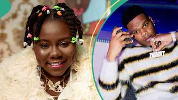 "Everywhere don burst": Video as Teni teaches US singer Fridayy pidgin, he speaks after her