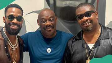 "So proud of them": Excitement as Don Jazzy's dad adopts D'banj as son at singer's 20th anniversary