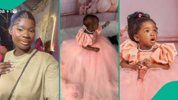 Funny photoshoot video shows how baby yanked off wig her mother wore her