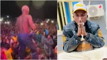 "Naso Small Doctor start" Hilarious Video of Portable jumping into mammoth crowd during show sparks reactions