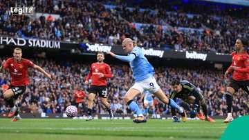 Erling Haaland: Manchester City star produces miss of the season vs Man United, video