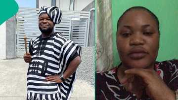 Comedian Odey Jacob cries out, calls out businessman over affair with his wife, she reacts In video