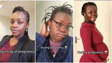 Pretty lady becomes unrecognisable during pregnancy, she shares stunning before and after video