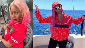 DJ Cuppy poses with big fish in Monaco, reveals she doesn't believe in killing and eating animal (photo)