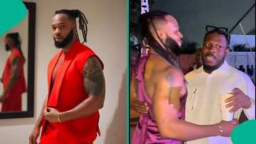 Flavour rocks controversial outfit, disturbs peeps: "He's dressing like Real Housewives of Lagos"