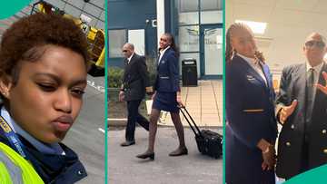 "What a flex": Pretty flight attendant captured working with dad who's a pilot